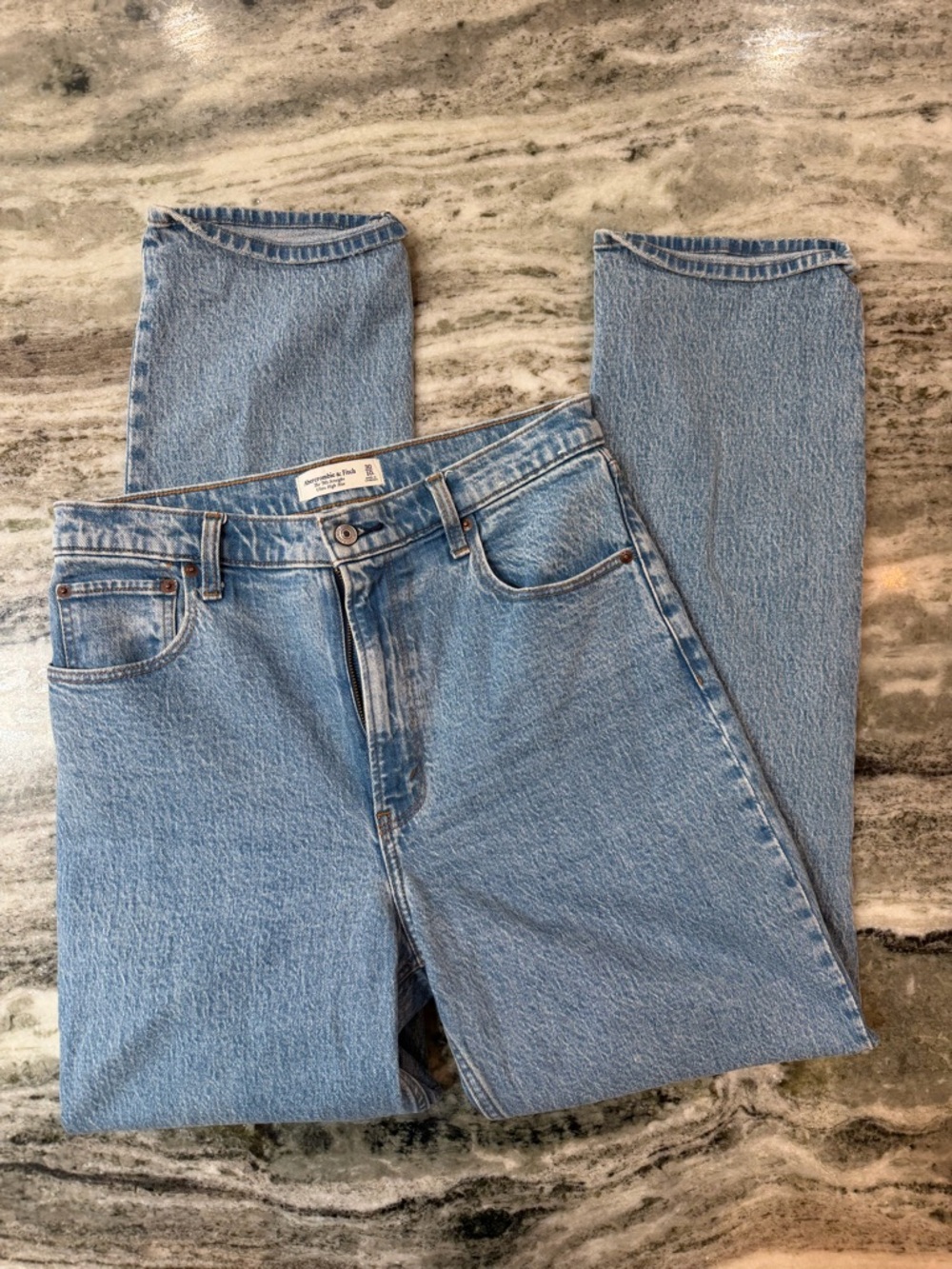 Abercrombie & Fitch Light Blue Straight Leg Jeans